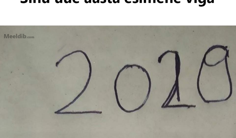 Sinu uue aasta esimene viga…