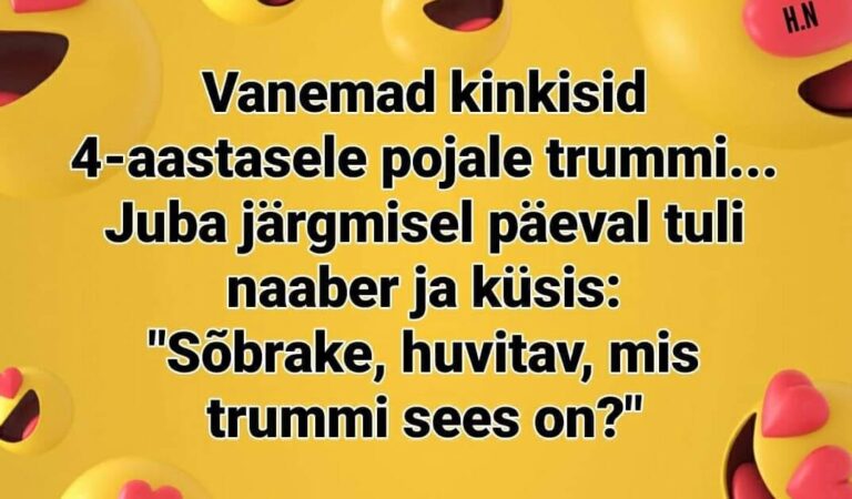 Vanemad kinkisid trummi