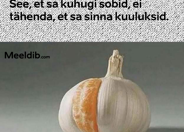 See, et sa kuhugi sobid…