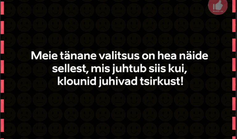 Meie tänane valitsus