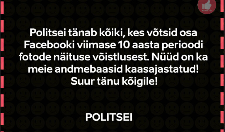 Politsei tänab kõiki!