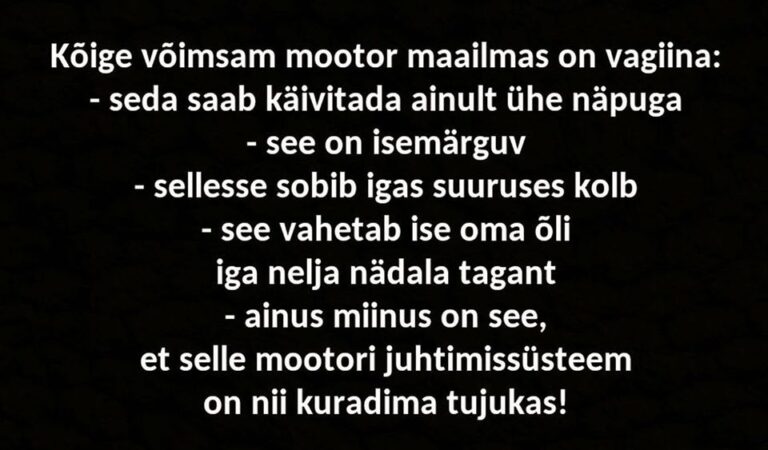 Kõige võimsam mootor maailmas on vagiina