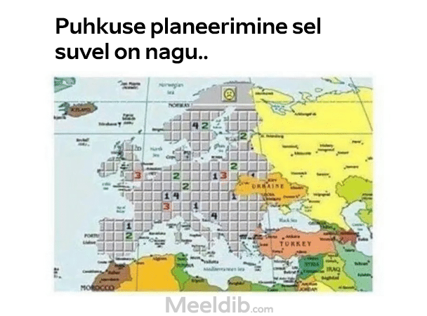 Puhkuse planeerimine sel suvel on nagu..