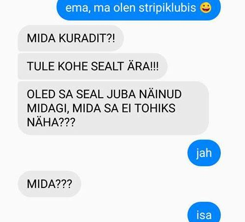 Ema, ma olen stripiklubis