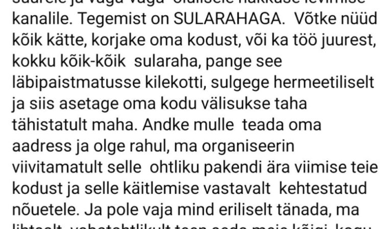 Kallid kaaskogukondlased!