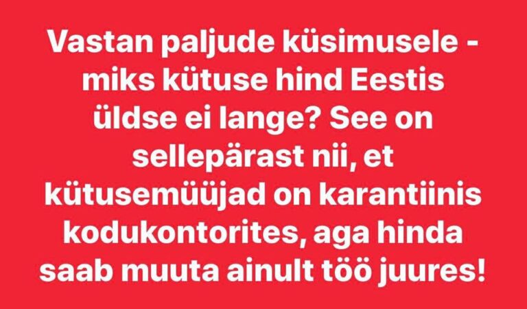 Miks kütuse hind Eesti ei lange!?