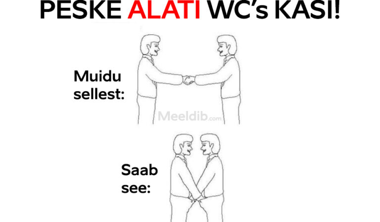 Peske alati WC’s käsi!