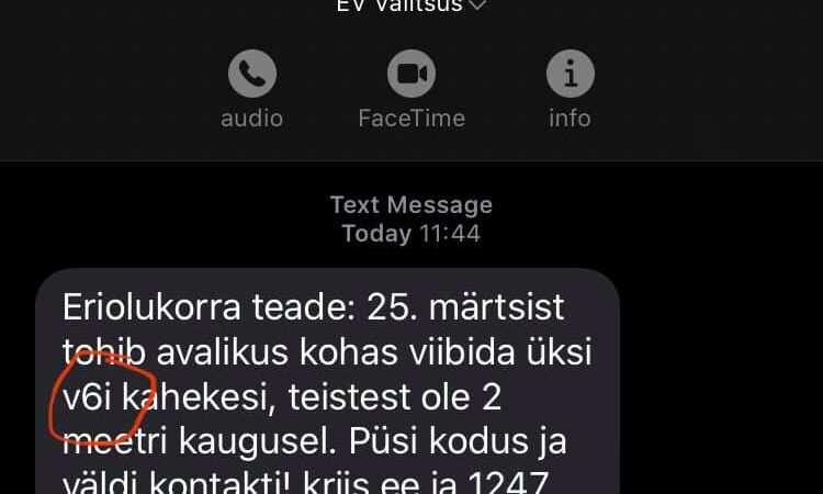 Kas Sina tead, miks Õ tähte sms-i ei kirjutata?