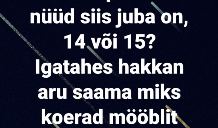 Mitmes päev see nüüd siis juba on?
