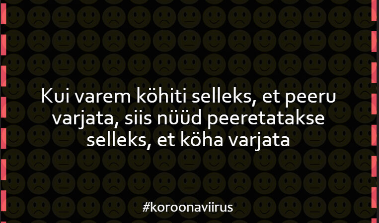 Kui varem köhiti selleks, et peeru varjata, siis nüüd peeretatakse selleks, et köha varjata