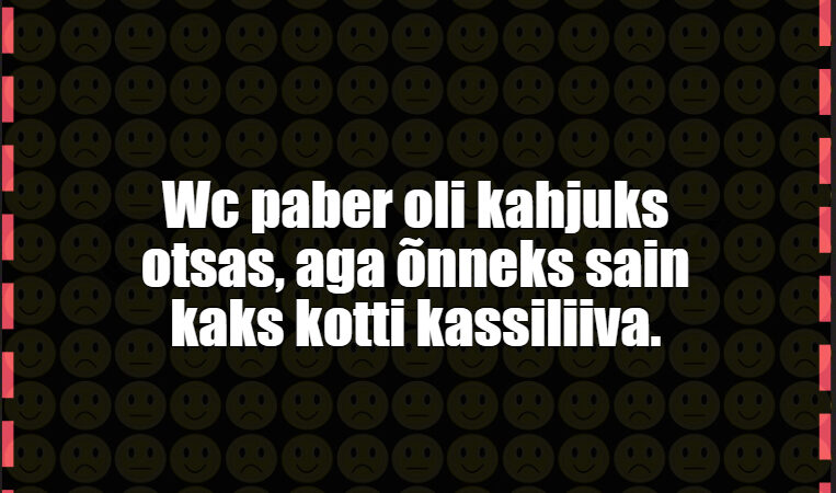 Wc paber oli kahjuks otsas, aga õnneks sain kaks kotti kassiliiva.