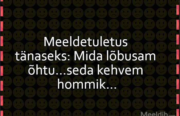 Meeldetuletus tänaseks: Mida lõbusam õhtu…seda kehvem hommik…