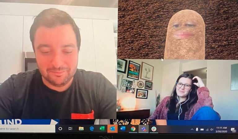 Bossi äpardus läks viraalseks kui ta kogemata lülitas videokohtumise ajal sisse kartuli filtri