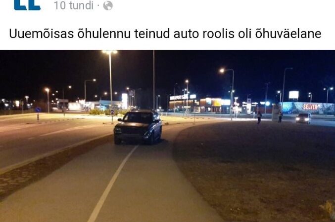Õhulennu teinud auto