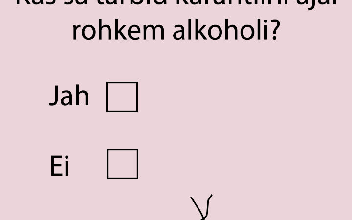 Kas sa tarbid karantiini ajal rohkem alkoholi?