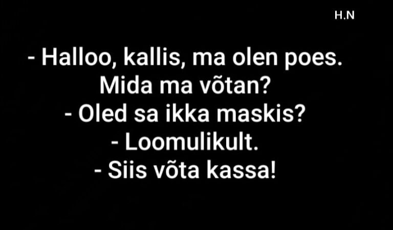 Kallis, ma olen poes!