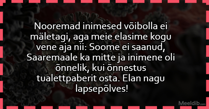 Nooremad inimesed võibolla ei mäletagi