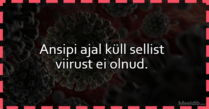 Ansipi ajal küll sellist viirust ei olnud