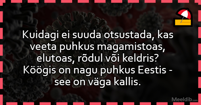 Kuidagi ei suuda otsustada, kus veeta puhkus