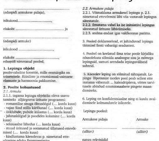 Armukese pidamise leping