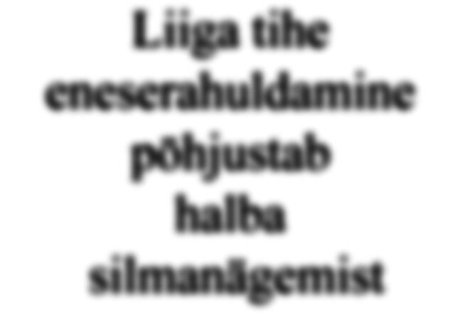 Kuidas sul nägemisega lood on?