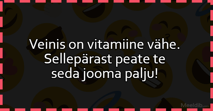 Veinis on vitamiine vähe
