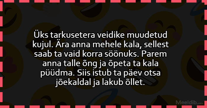 Üks tarkusetera veidike muudetud kujul