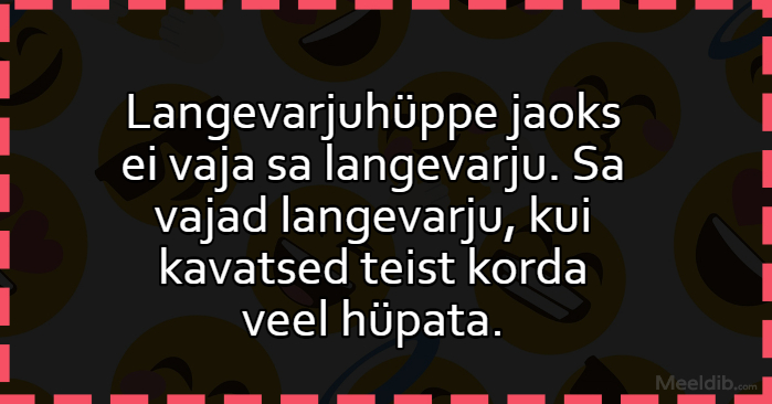 Langevarjuhüppe jaoks ei vaja sa langevarju