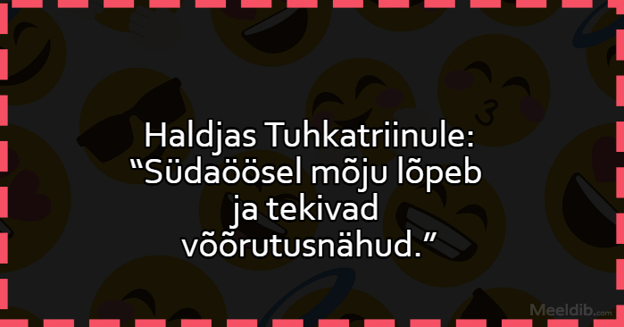 Haldjas Tuhkatriinule: “Südaöösel mõju lõpeb ja tekivad võõrutusnähud.”