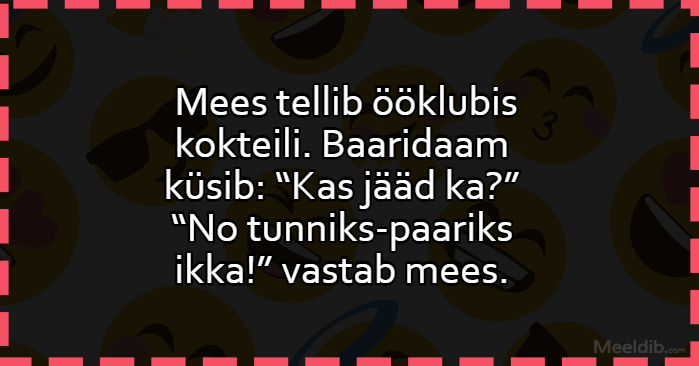 Mees tellib ööklubis kokteili