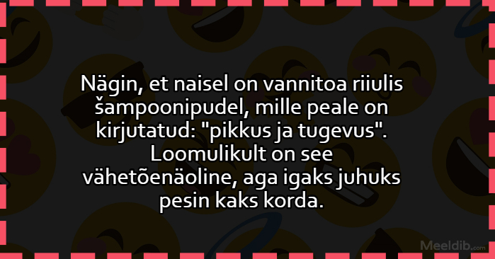 Naisel on vannitoa riiulis šampoonipudel