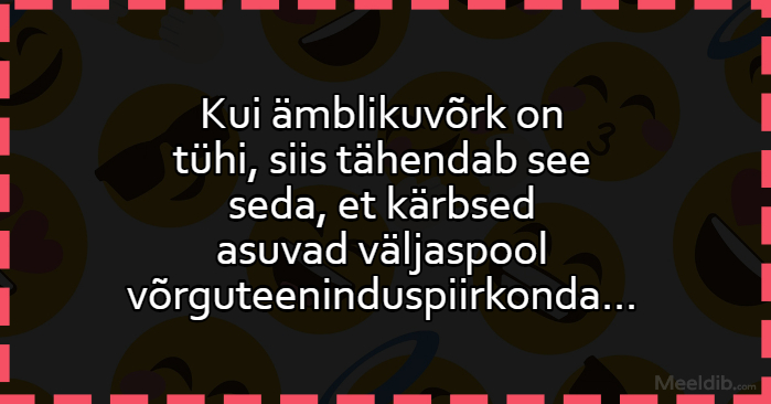 Kui ämblikuvõrk on tühi