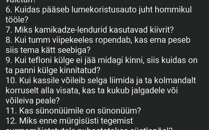 Natuke mõtlemist