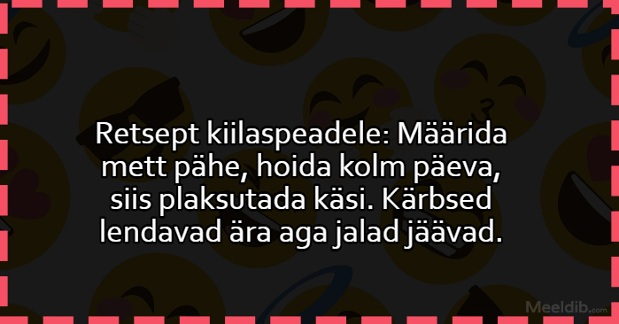 Retsept kiilaspeadele