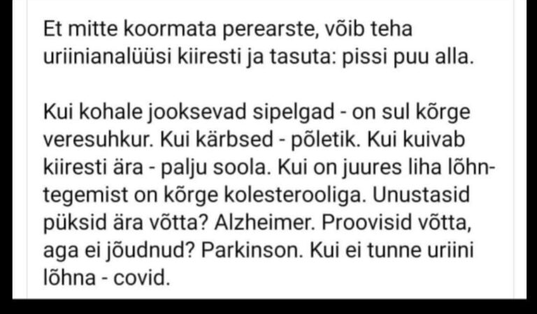 Et mitte koormata perearste