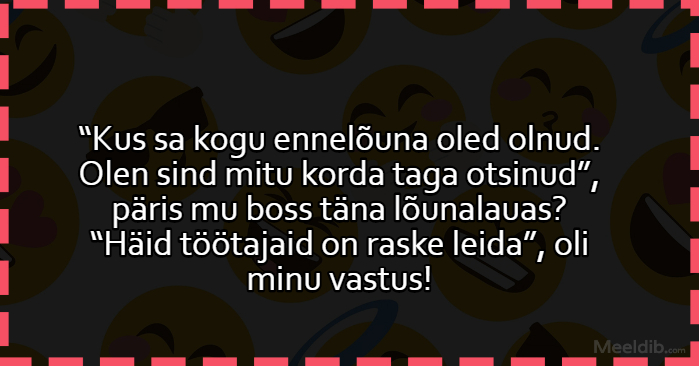 Kus sa kogu ennelõuna oled olnud?