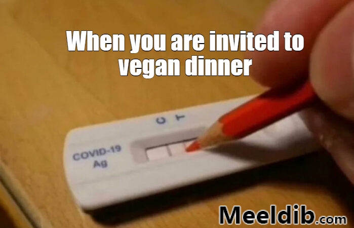 When you are invited to vegan dinner